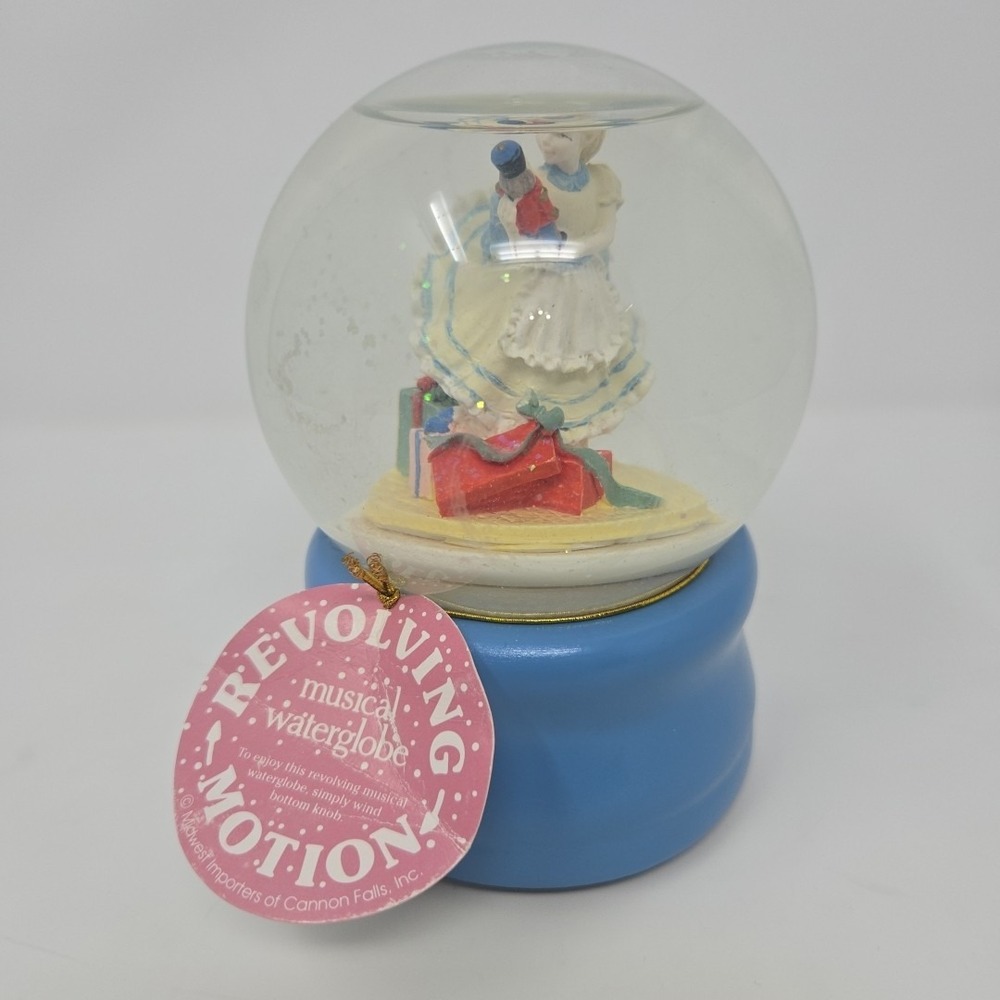 Nutcracker Fantasy Ballerina Musical Water Snow Globe Music Box Rotating Box